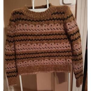 Loft - M pullover cropped sweater - multicolor EUC